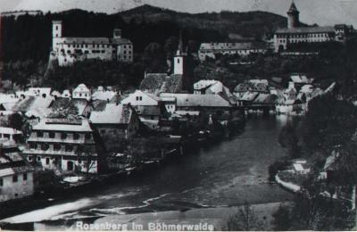 Stadtansicht Rosenberg etwa 1900