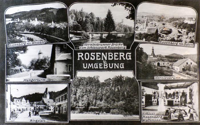 Werbekarte für Sommergäste "Rosenberg u. Umgebung"