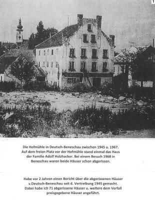 Hofmühle Deutsch Beneschau 1945-67