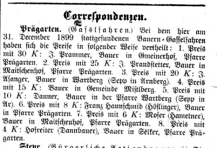 1900-01-04 002 Pregarten Gasslfahren  [Linzer Volksblatt].png